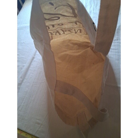 Canvas Tote Bag White Cream Off Shoulder Grocery" Let's Go On An Adventure" - Picture 5 of 5